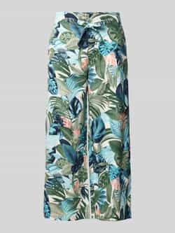 Christian Berg Woman Wide leg linnen broek met elastische band