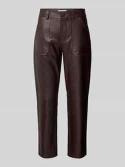 Bash Tapered fit broek in leerlook model 'KELLY'