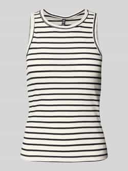 Pieces Regular fit tanktop in riblook model 'RUKA'