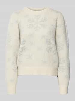 Vero Moda Regular fit kersttrui met all-over motief model 'NEWSNOWFROST'