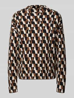 Christian Berg Woman Oversized gebreide pullover met geribde opstaande kraag