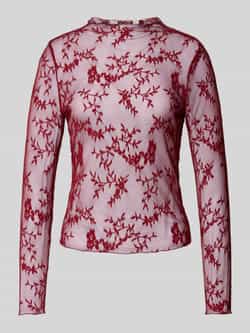Only Blouse met lange mouwen van mesh met bloemenmotief model 'LINLEY'