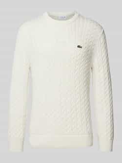 Lacoste Gebreide pullover met labeldetail