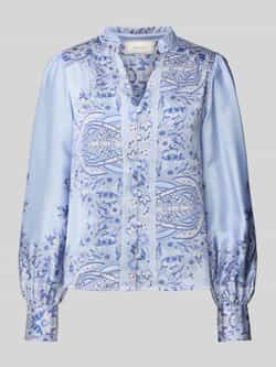 NEO NOIR Slim fit blouse met tuniekkraag model 'Massima'