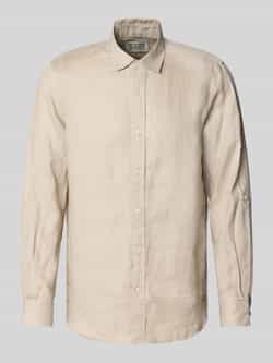 SCOTCH & SODA Heren Overhemden Regular Fit Linen Shirt Beige