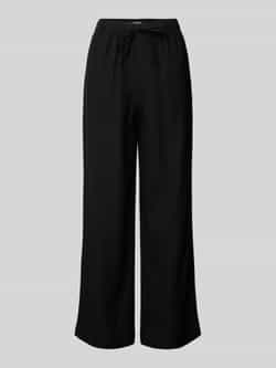 Only Regular fit broek van een mix van linnen en viscose met tunnelkoord