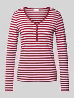 S.Oliver RED LABEL Slim fit shirt met lange mouwen met henley hals