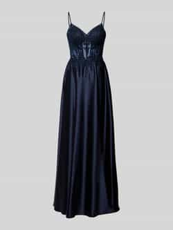 Luxuar Regular fit avondjurk met gebloemde kant