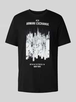 Armani Exchange T-shirt met label- en motiefprint