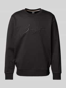 Boss Sweatshirt met labelstitching model 'Soleri'