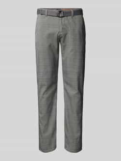 MCNEAL Straight fit stoffen broek met riem