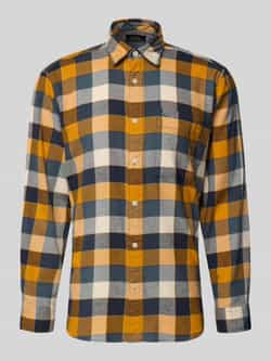 Camel active Regular fit vrijetijdsoverhemd van flanel met labelstitching