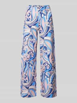 SEDUCTIVE Wide leg stoffen broek met elastische band model 'KIMBERLY'
