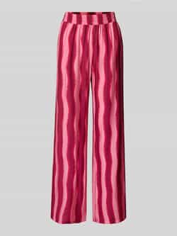 Colourful Rebel Wide leg stoffen broek met labelprints model 'Melody'