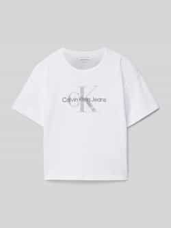 Calvin Klein Jeans Kort T-shirt met logoprint
