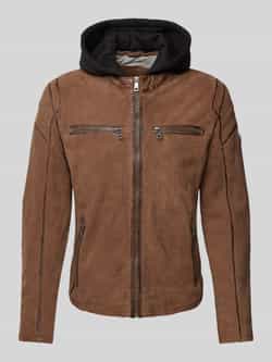 Gipsy Leren jack met capuchon model 'Jalon'