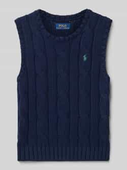 Polo Ralph Lauren Kids Regular fit spencer in gebreide look met logostitching