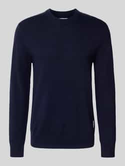 Matinique Gebreide pullover van lamswol met ronde hals