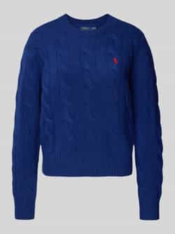 Polo Ralph Lauren Gebreide pullover met kabelpatroon en ronde hals