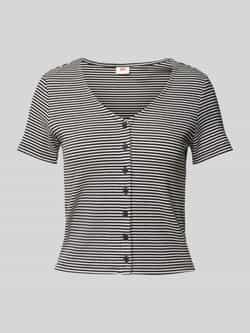 Levi's T-shirt met doorknoopsluiting model 'MUSE'