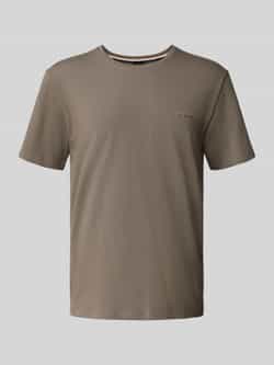 Boss Regular fit T-shirt van mix van katoen en elastaan