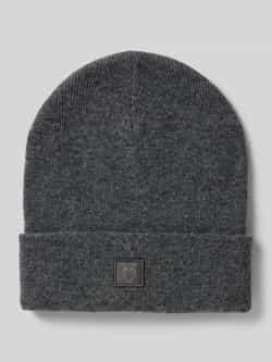 Knowledge Cotton Apparel Muts van wol met labelpatch