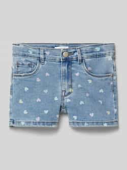 Name it Slim fit korte jeans met all-over motief model 'SALLI'