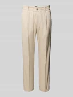 Drykorn Tapered fit bandplooibroek met elastische band model 'CHASY'