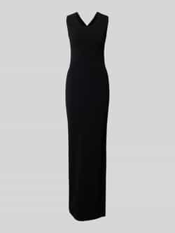 Gestuz Elegante Zwarte Midi Jurk met Gekruiste Bandjes Black Dames