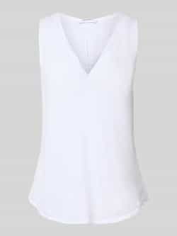 ZABAIONE Regular fit linnen blousetop met V-hals model 'Lu44cia'
