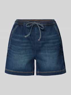 QS Flared korte jeans met elastische band