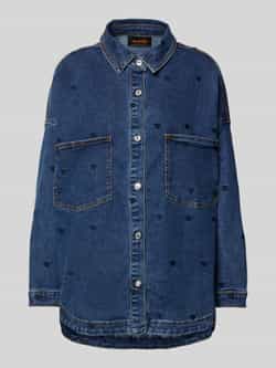 Miss goodlife Relaxed fit jeansblouse met stitchings