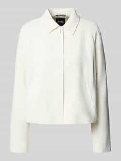 Boss Regular fit korte blazer van pure viscose