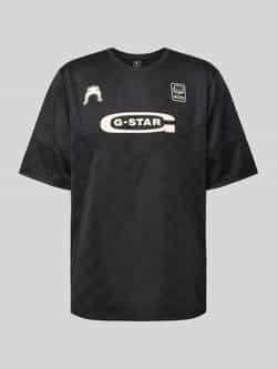 G-Star Raw T-shirt met label- en motiefprint model 'Football'