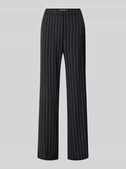 Review High waist stoffen broek met knoop haakjes- en ritssluiting