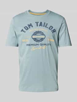 Tom Tailor Regular fit T-shirt van puur katoen met labelprint