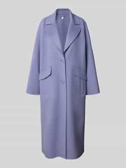 Marc Cain Wide fit lange wollen jas met 2-knoopsluiting