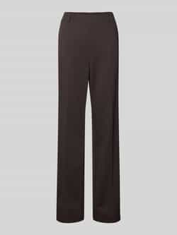 STEHMANN Straight leg stoffen broek met persplooien model 'Fenja'