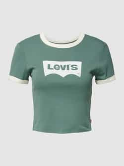 Levi's Kort T-shirt met labelprint