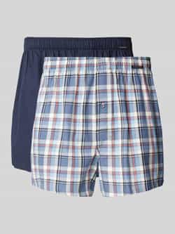 Schiesser Geweven boxershort Boxershorts Multipacks Elastische tailleband met klein logo (Set van 2)