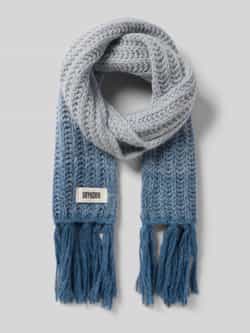 Drykorn Sjaal met labeldetail en franjes model 'RISHA'