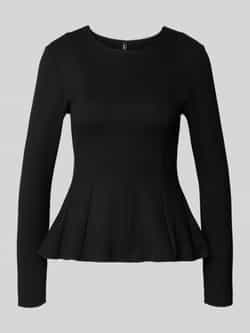 Only Shaped fit shirt met lange mouwen van viscosemix model 'KENYA'