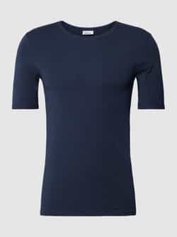 Schiesser T-shirt met geribde ronde hals model 'REVIVAL'