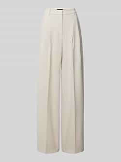 CAMBIO Wide leg stoffen broek met bandplooien model 'ANNY'