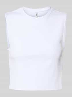 Only Slim fit korte top van katoenmix model 'VELA'