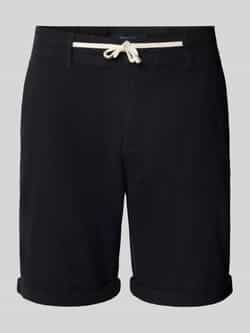 MCNEAL Regular fit korte linnen broek met tunnelkoord