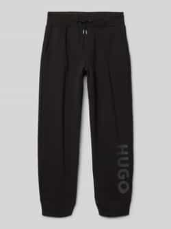 HUGO Relaxed fit sweatpants met labelprint