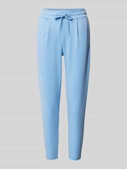 Ichi Slim fit bandplooibroek met verkort model 'KATE'