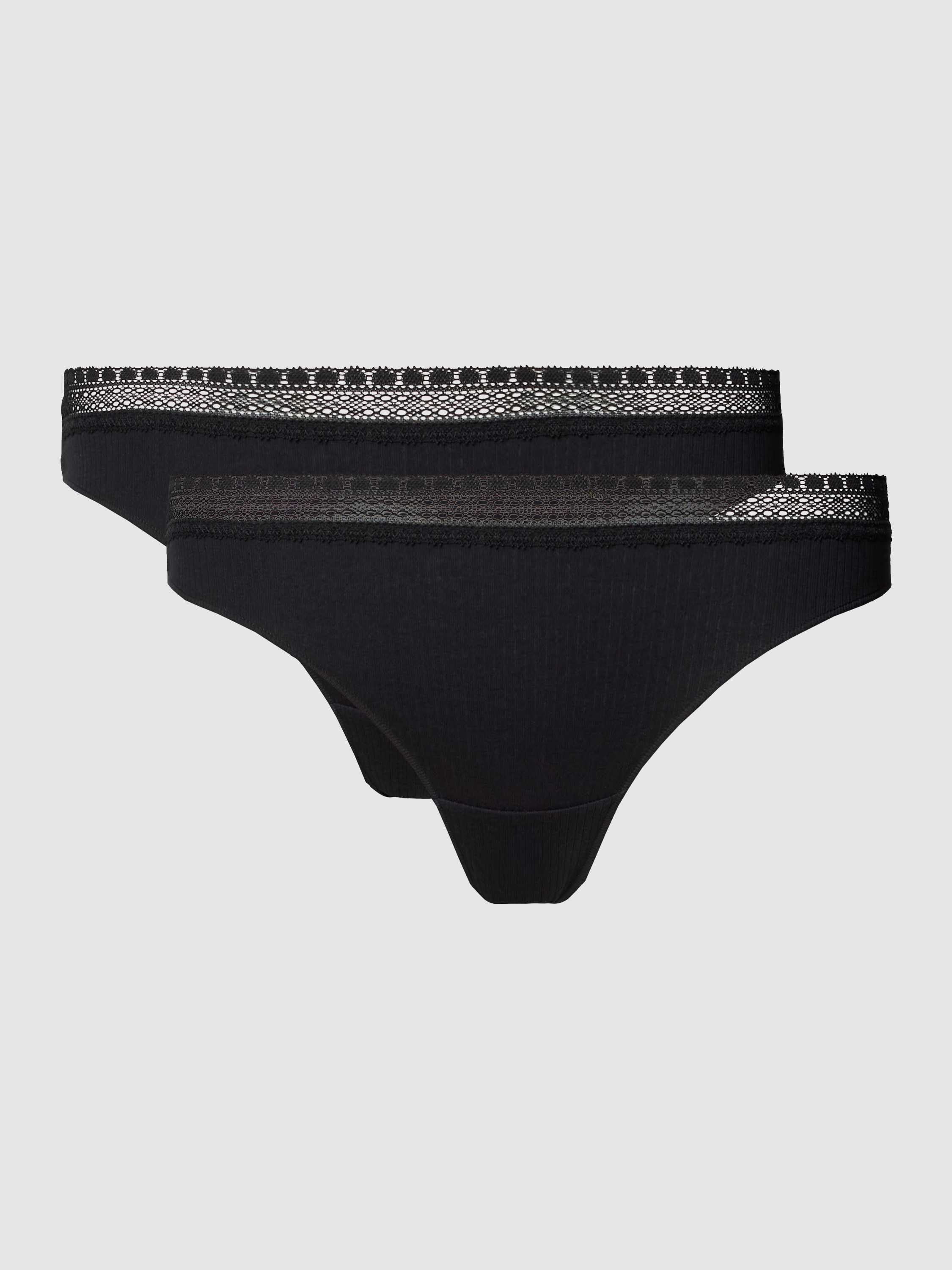 Sloggi String met kant model 'Go Ribbed'