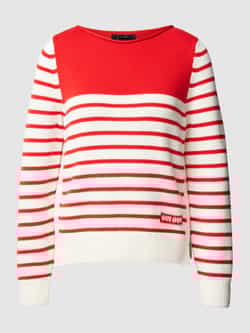Oui Gebreide pullover met ronde hals